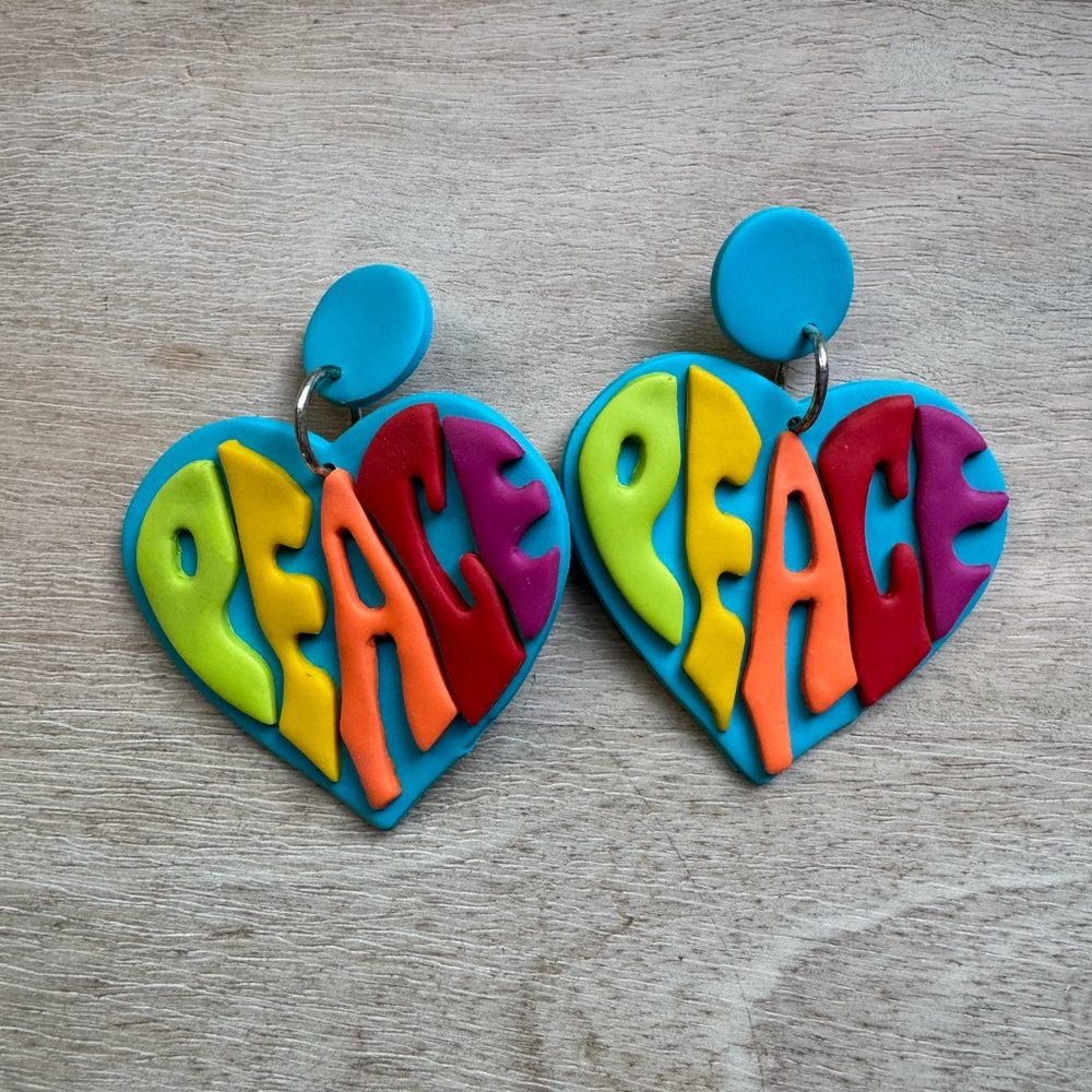 August Rivers handmade polymer clay earrings new